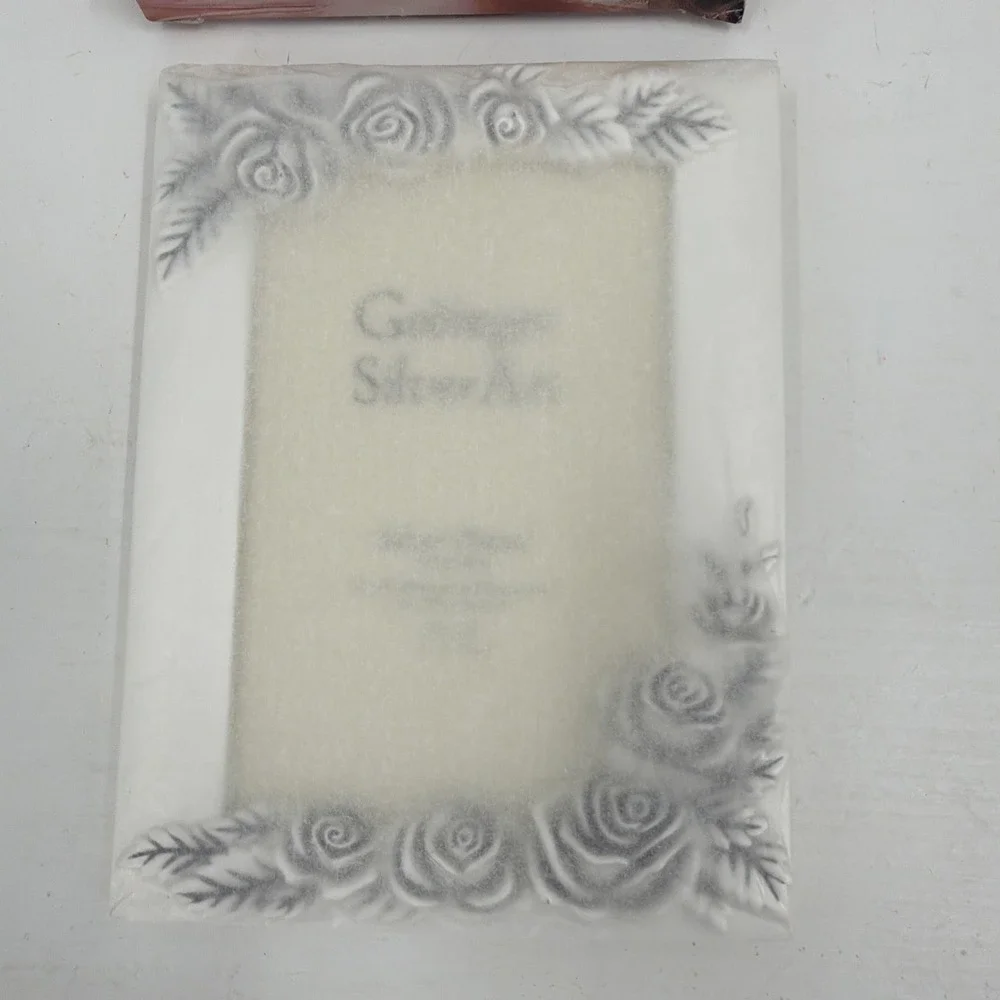 Satin Rose Godinger Silver Plated Photo Frame 3x5 Floral‎ Rose New In Box